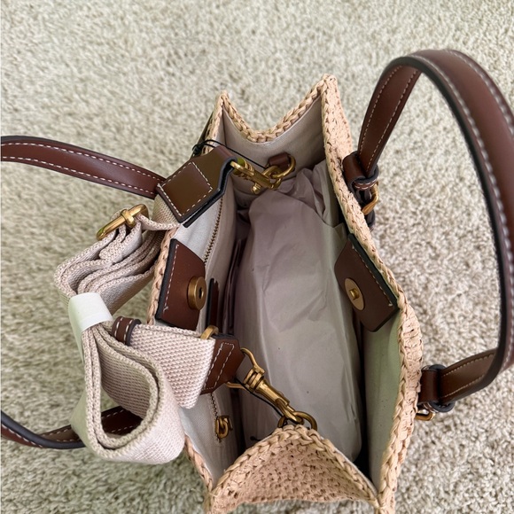 Zara Beige Woven Satchel - Picture 4 of 5